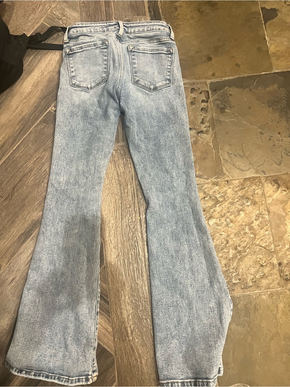 Kensie Light Wash Flare Jeans - Pale Blue
